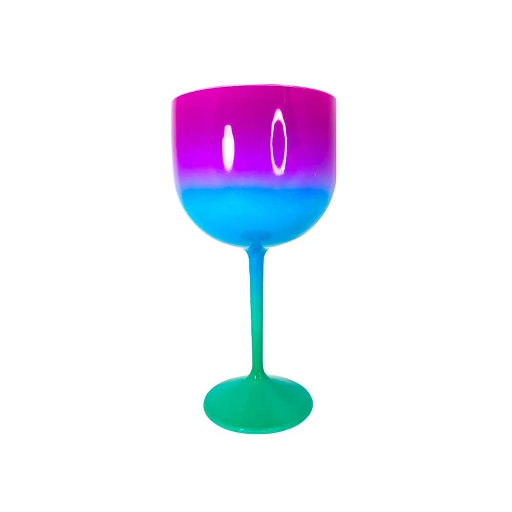Taça de Gin Fluor 550mL Colorida - M&ca Plásticos