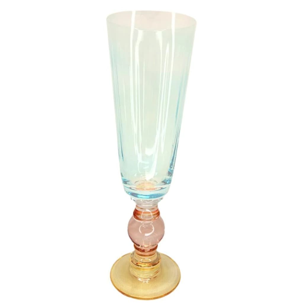 Taça de Vidro para Champagne Turquesa 250ML