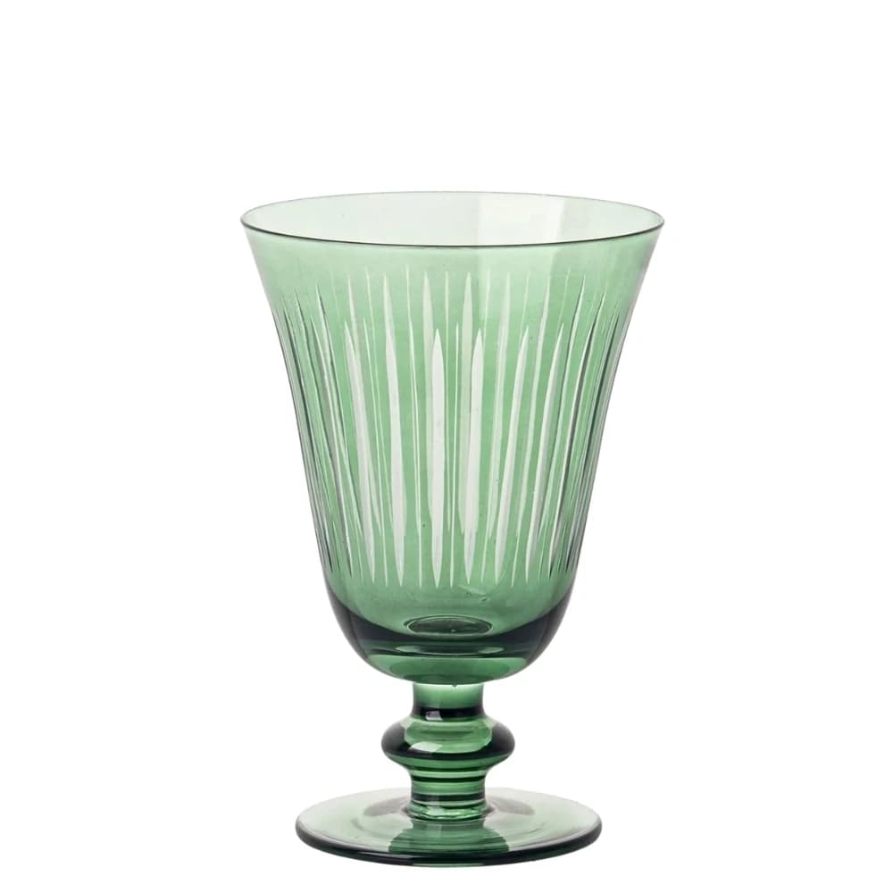 Taça de Vidro Risqué Verde 290ml 6pçs