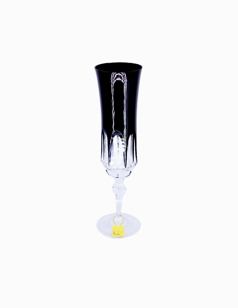 Taça para Champagne em Cristal Overley Mozart Preto 210 ml