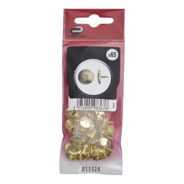 Tachinha Cabeça Redonda Aço Dourado 65 unidades Standers