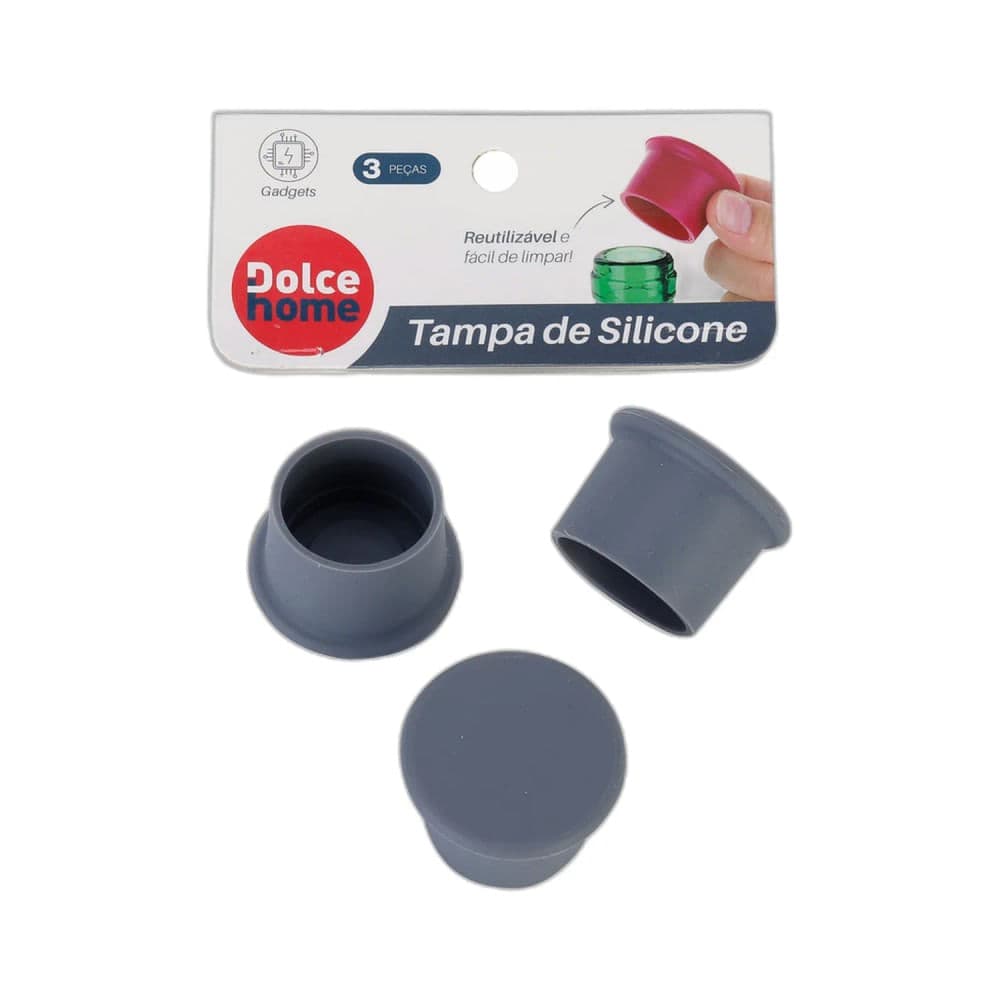 Tampa de Silicone para Garrafa 3 Peças - Dolce Home
