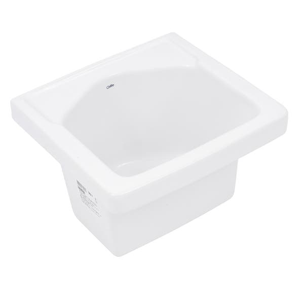 Tanque 7L 27,5x40x39cm Branco Esmaltado Louça Brilhante Celite