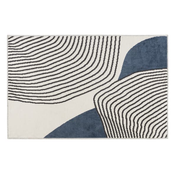 Tapete Abstrato Retangular 1.50X2.00m Pampulha Azul