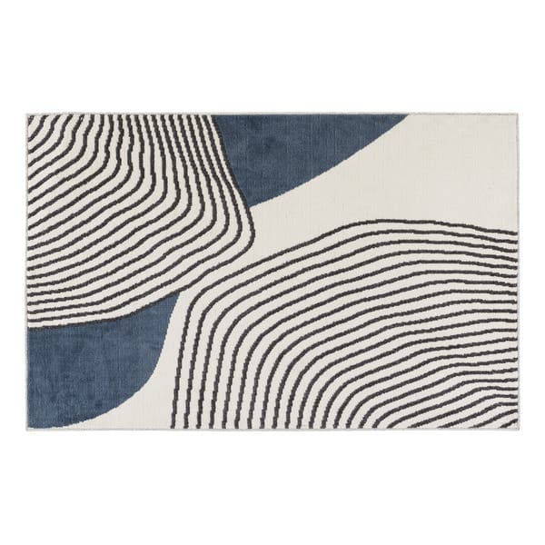 Tapete Abstrato Retangular 2.00X2.50m Pampulha Azul
