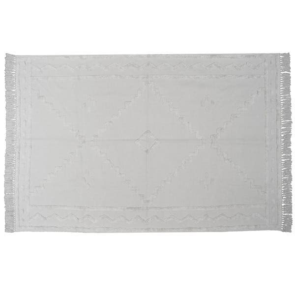 Tapete Algodão Retangular 1,6x2,3m Inspire Liso Kabala Branco