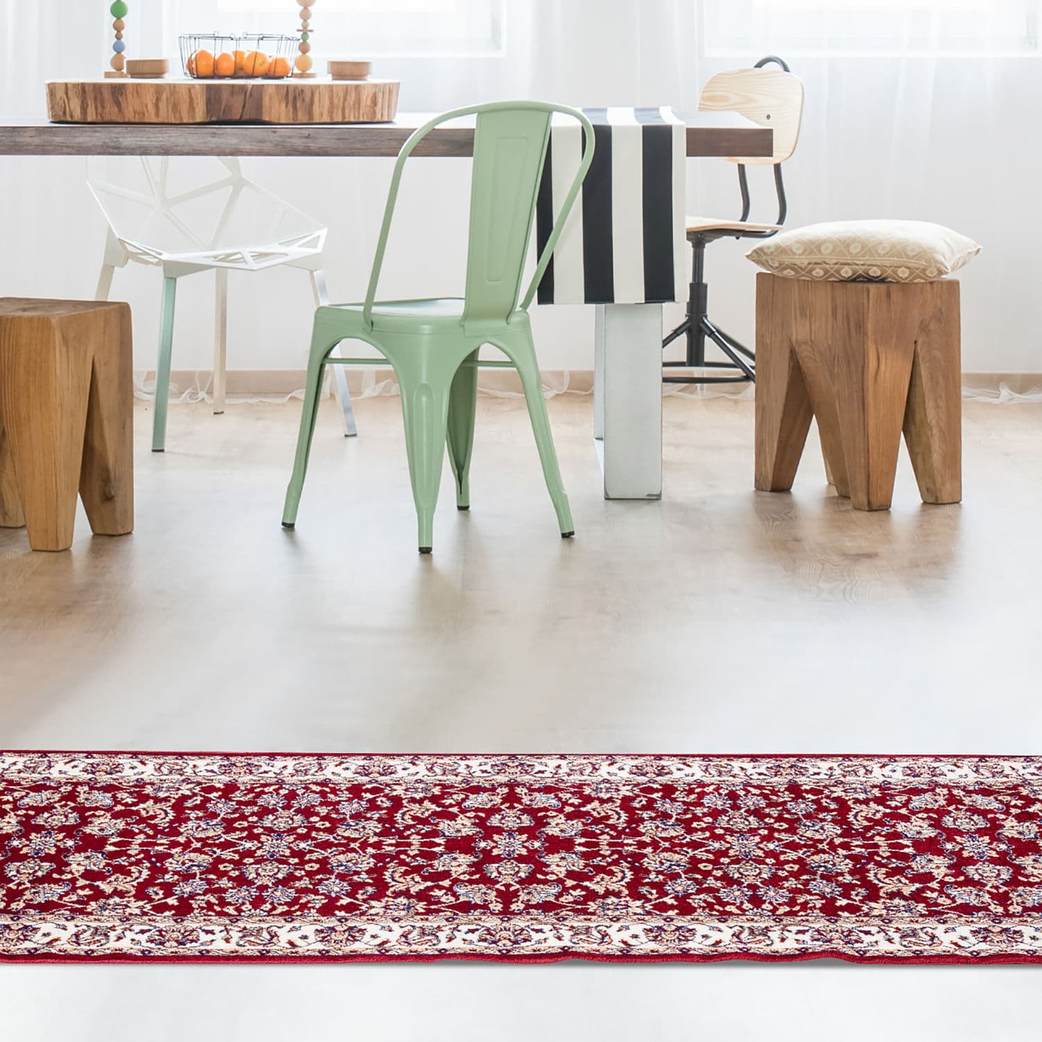 Tapete Bruxelas Cor 06 Vermelho 66x210cm - Edantex
