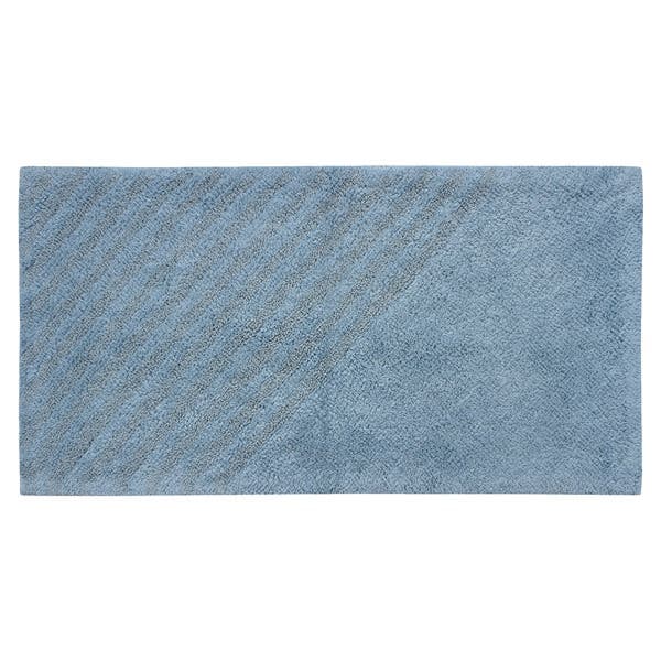 Tapete de Banheiro Fibra Retangular Azul Fjord 60x120cm Sensea