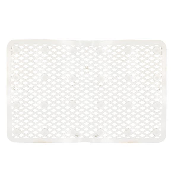 Tapete de Box Antiderrapante Losango Plástico Branco 32x50cm Astra