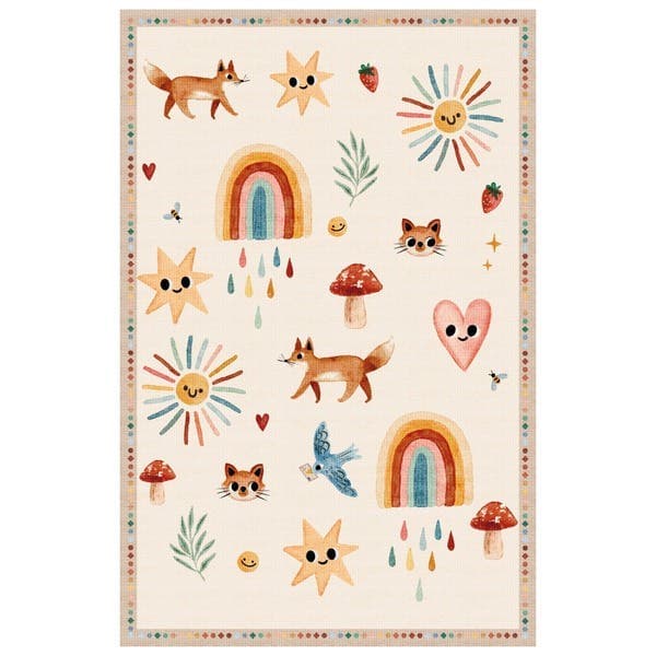 Tapete Infantil Mini Forest Arco-iris 120x170