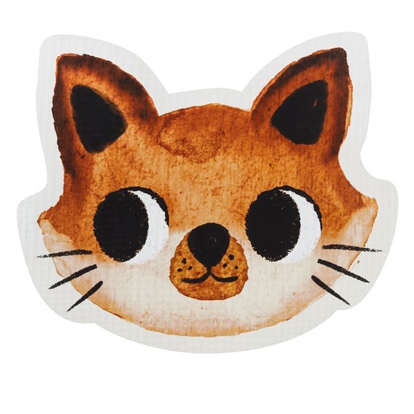 Tapete Infantil Raposa PVC Bege Internas 1,00x1,20cm Mini Forest