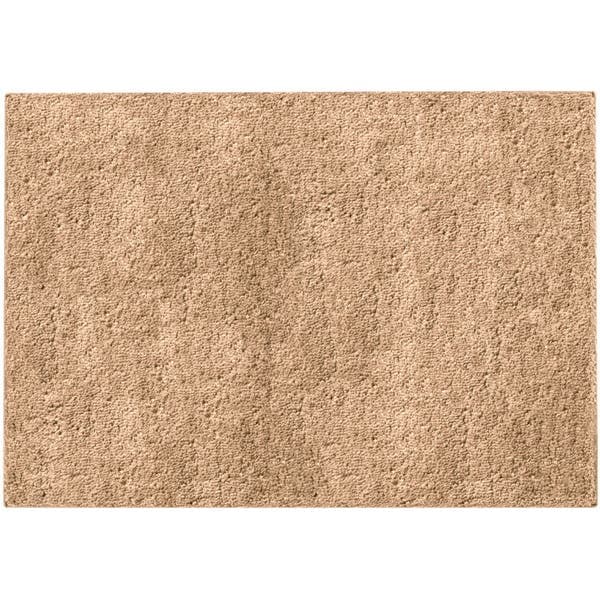 Tapete Liso Retangular Liss Poliéster Bege Interno 1x1,4m Jolitex