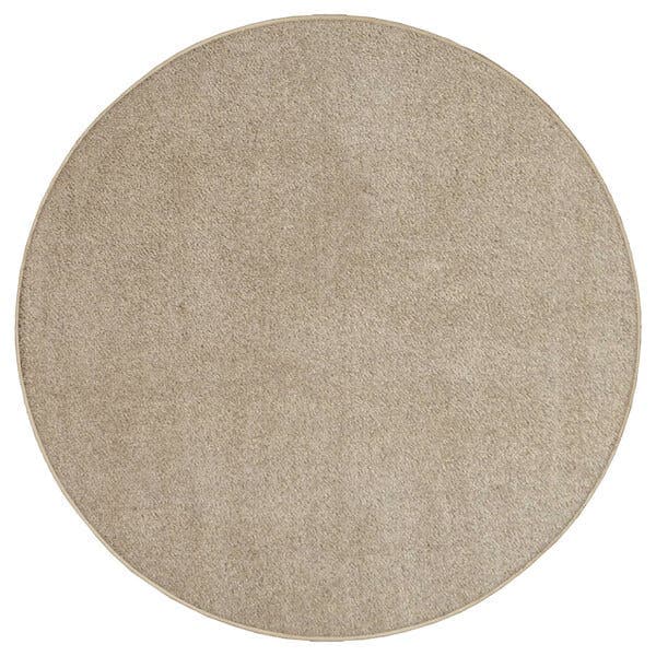 Tapete Redondo 1,9x1,9m Tapetes São Carlos Liso Tufting Molise Bege