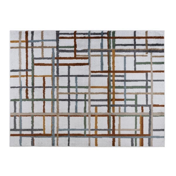 Tapete Retangular Linhas 150x200cm Gelo