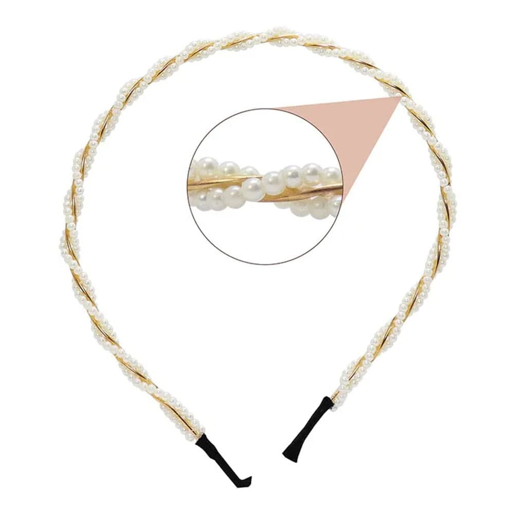 Tiara para Cabelo Mini Pérolas Trançadas - Life B