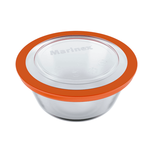Tigela Transparente 600mL 6,9x15,1x15,1cm com Tampa Marinex