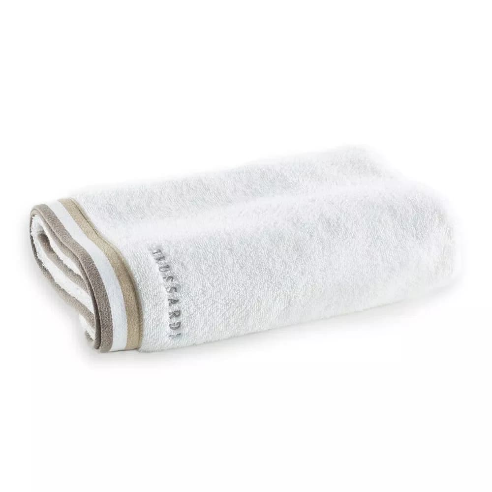 Toalha De Banhão Montello Trussardi Branco/Bege 86 X 160 cm