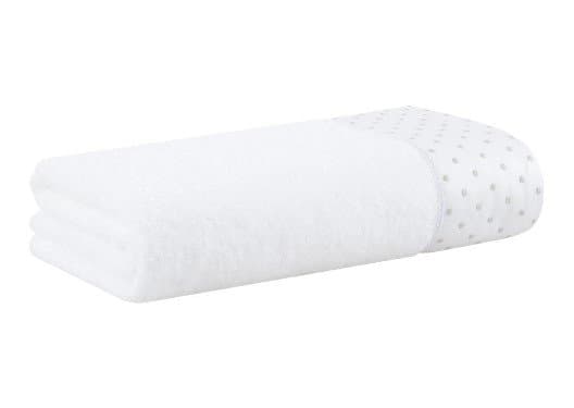 Toalha de Banho Dots Buddemeyer Luxus Branco e Bege 77x140cm