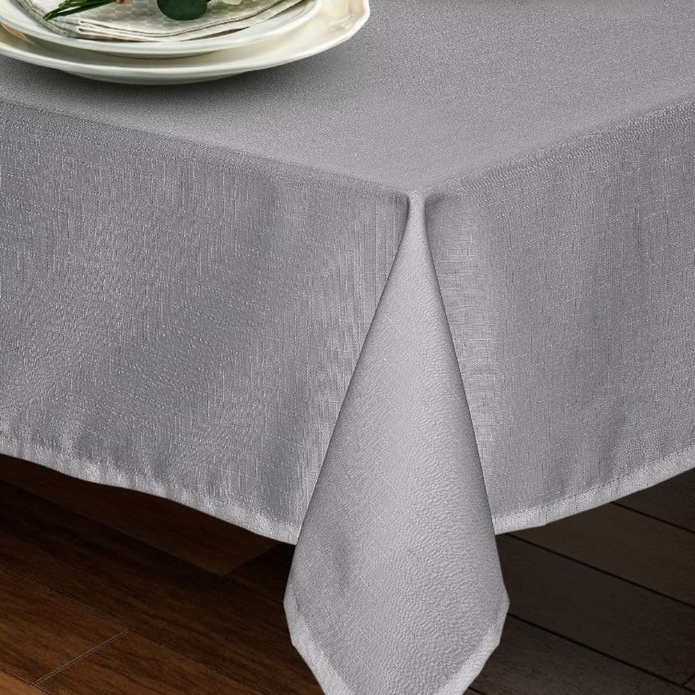 Toalha de Mesa 1,45x2,50m Rafia Prata - Branyl