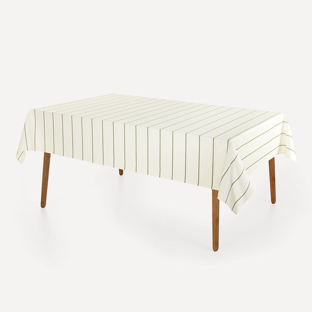 Toalha de Mesa 6 Lugares 1,60mx2,20m Royale Branco/Verde