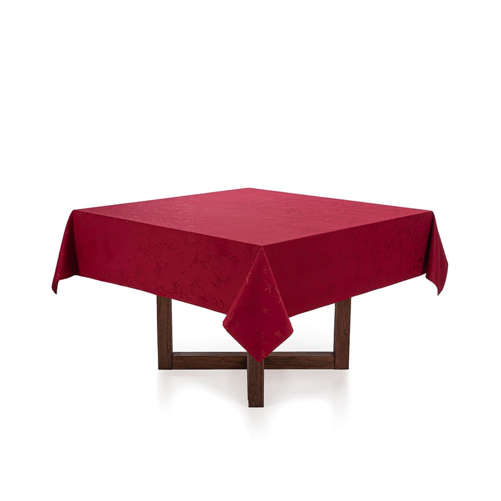 Toalha de mesa de Natal Quadrada Karsten 8 lugares Veríssimo Vermelho