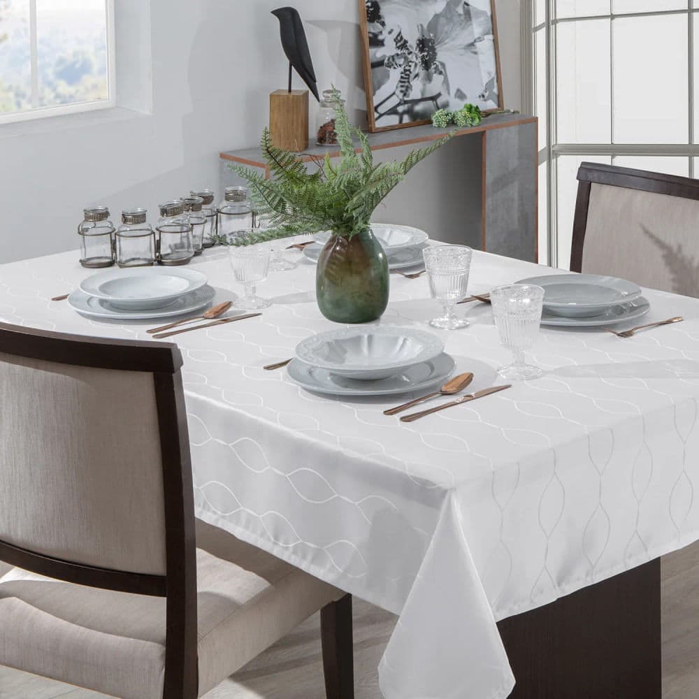 Toalha de Mesa Quadrada 1,40 Il Viena Branca - Branyl