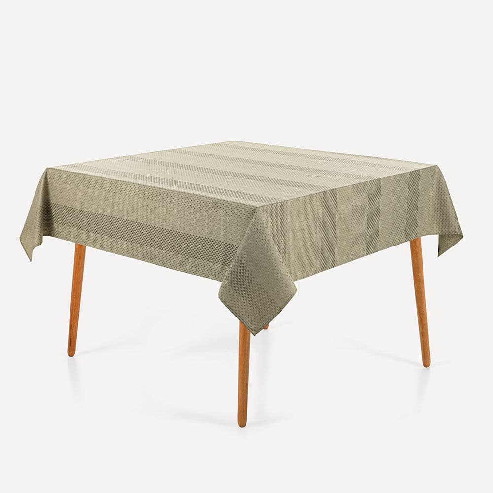 Toalha de Mesa Quadrada 6 Lugares Oslo Castor 1,80mx1,80m