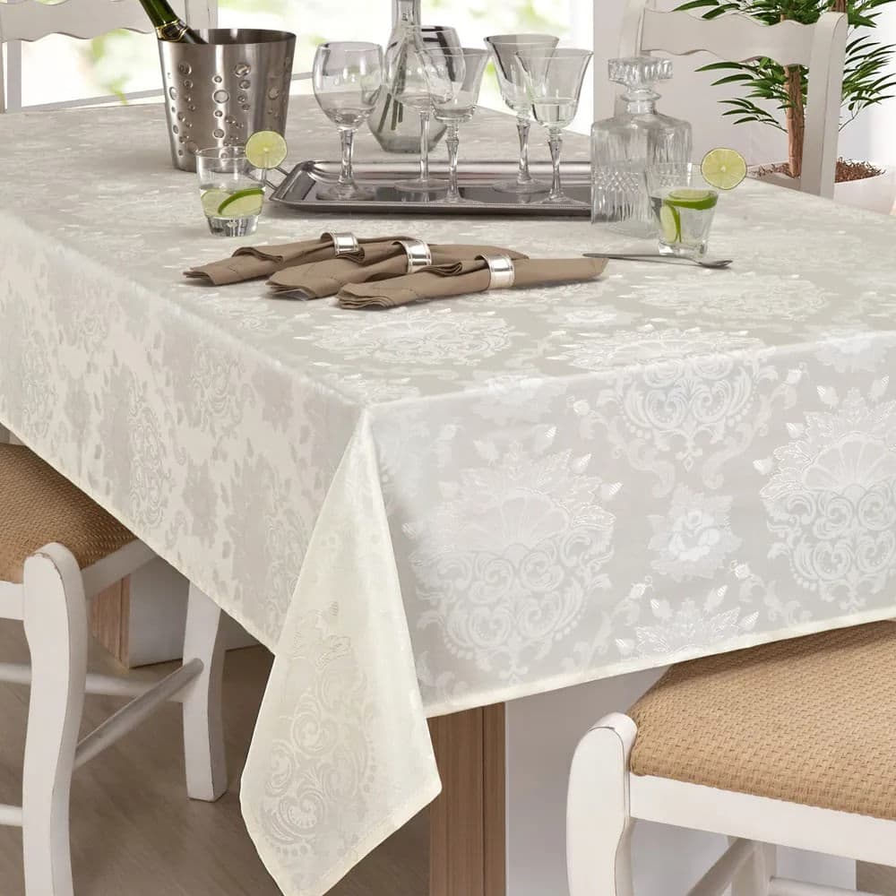Toalha de Mesa Quadrada Marfim 1,40x1,40m Il Calem - Branyl