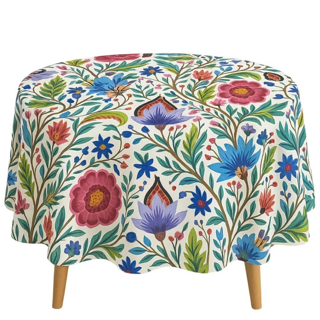 Toalha de Mesa Redonda Impermeável Auguri Primavera 220cm