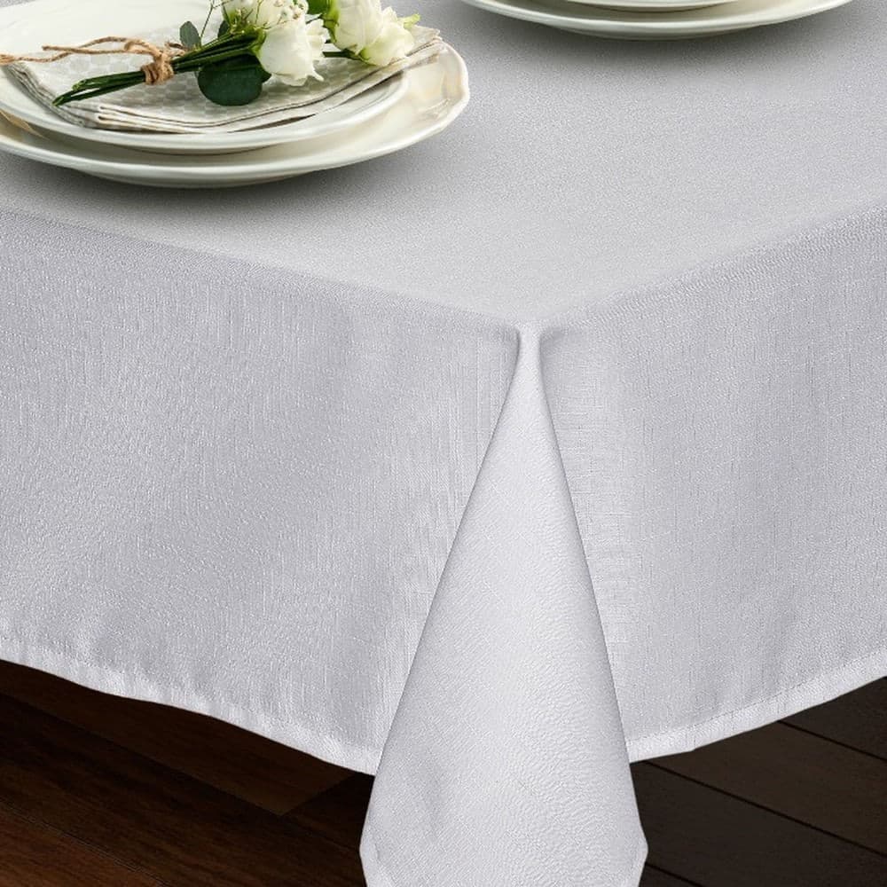 Toalha de Mesa Retangular 1,45x2,70m Rafia Branco - Branyl