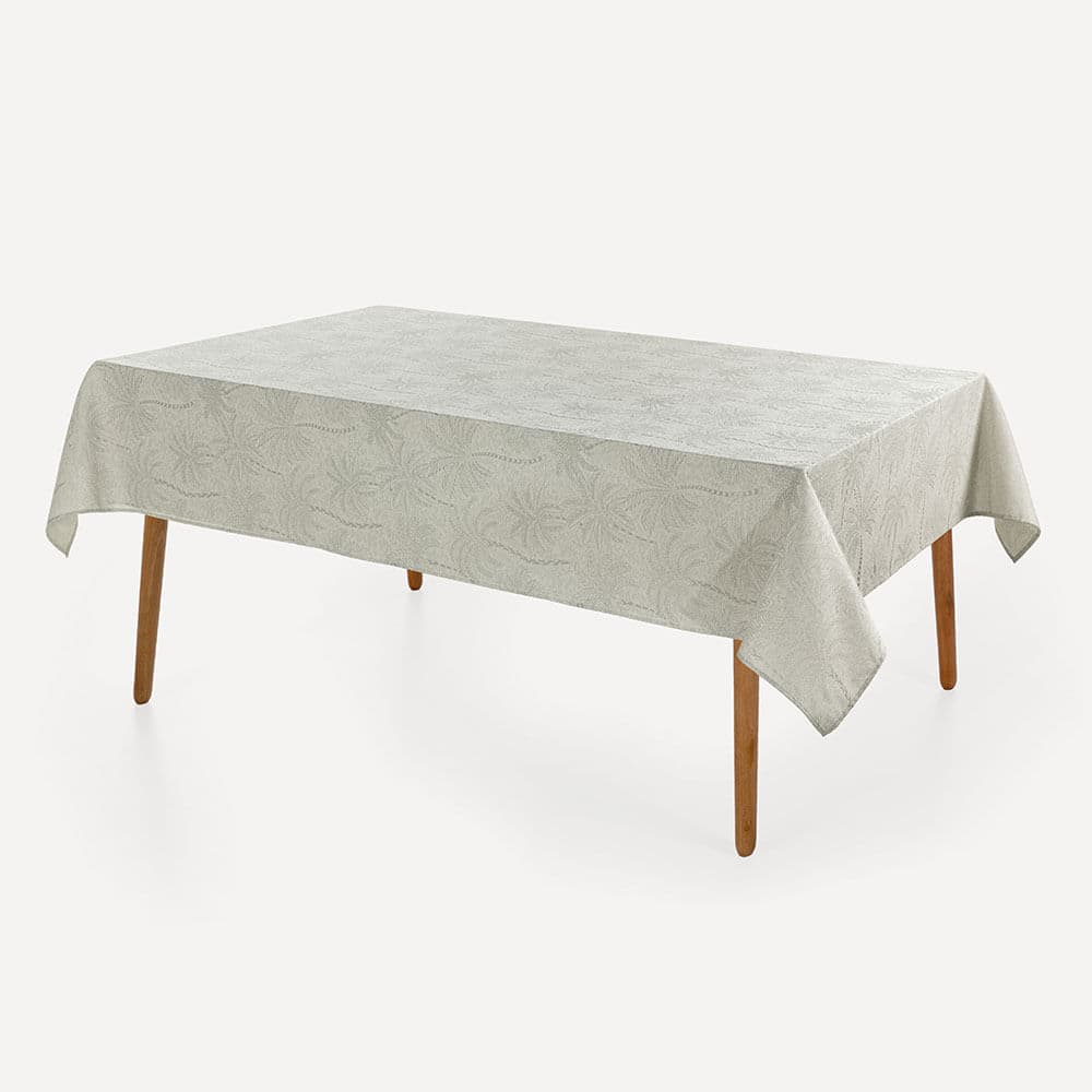 Toalha de Mesa Retangular 6 Lugares Bali Cinza 1,60mx2,20m
