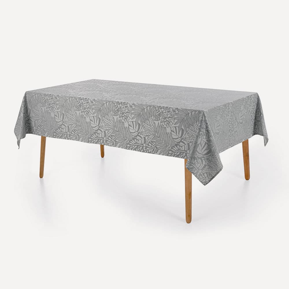 Toalha de Mesa Retangular 8 Lugares Essencia Cinza Mescla