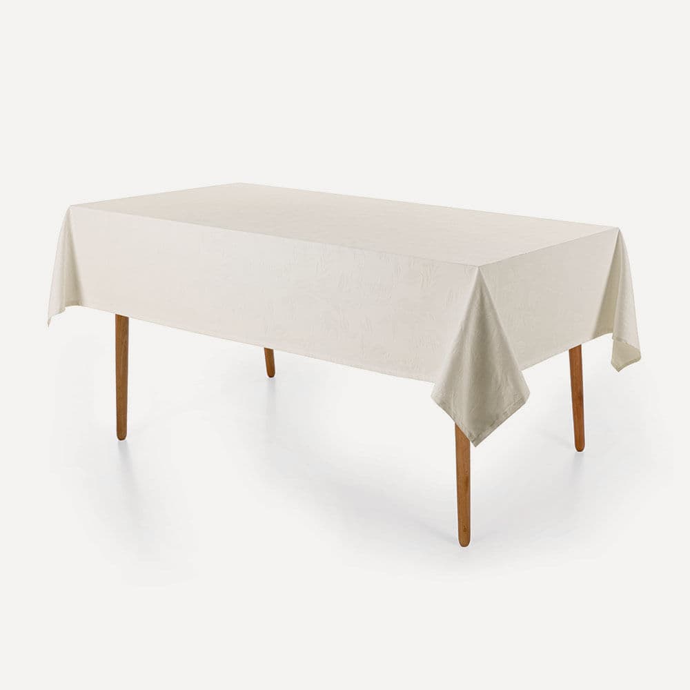 Toalha de Mesa Retangular 8 Lugares Katherine Branco