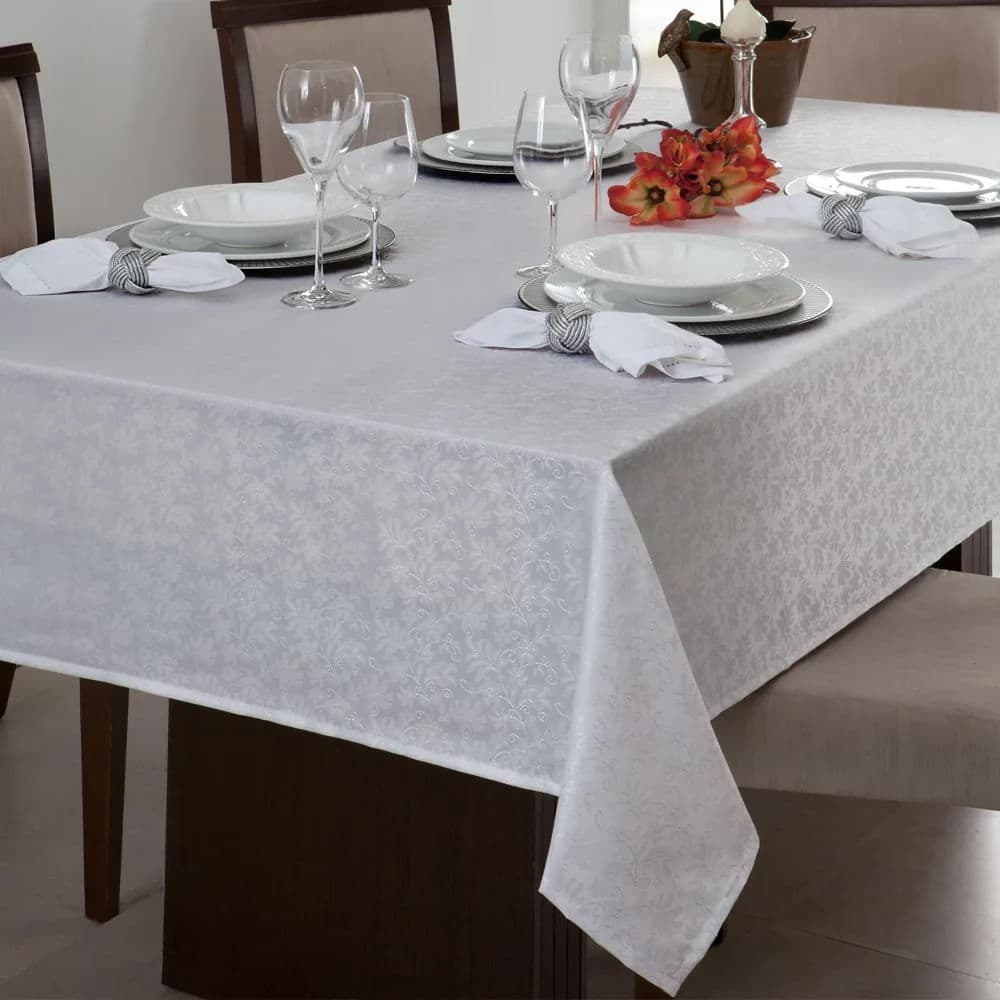 Toalha de Mesa Retangular Branca 1,60x2,20m Il Zani - Branyl