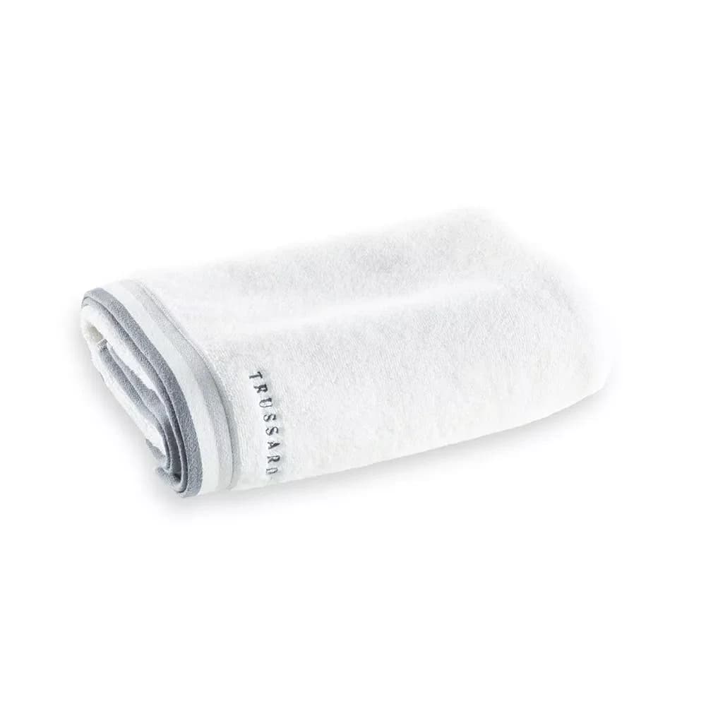 Toalha De Rosto Montello Trussardi Branco/Cinza 48 X 90 cm