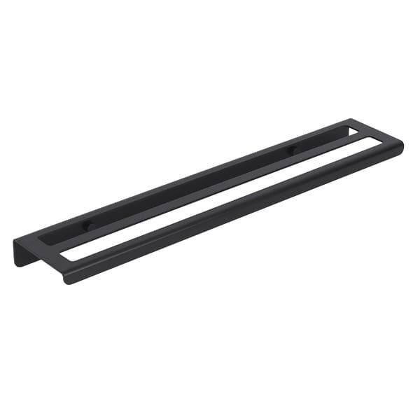Toalheiro Duplo de Parede Metal Preto Fosco 10cm Ispirazione Future