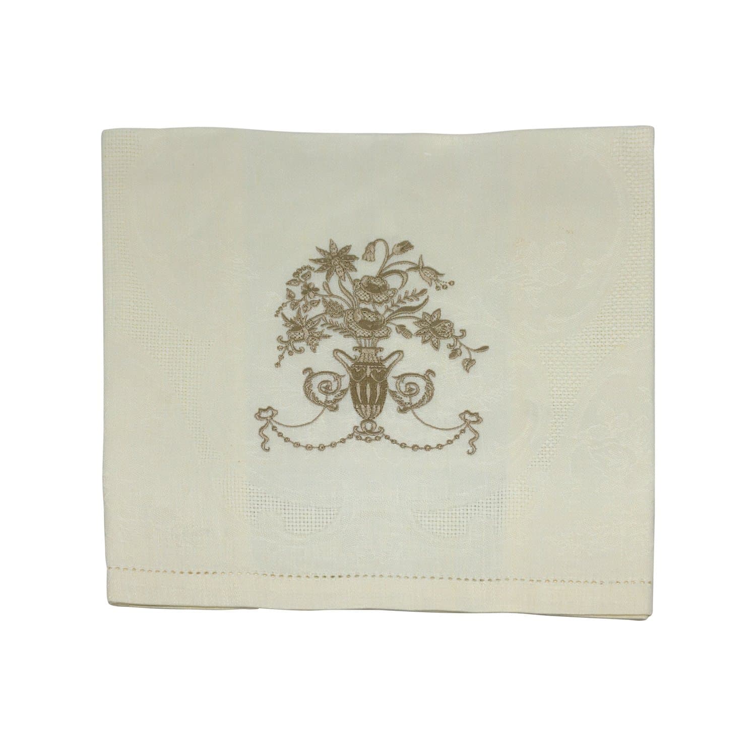 Toalhete Vaso Unacom Branco e Bege 45x60cm