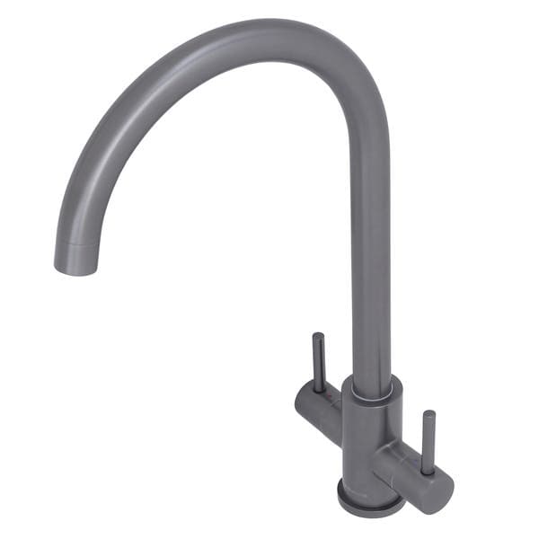 Torneira Bicomando Pia Cozinha Bica Média Cinza Matte 600 Debacco