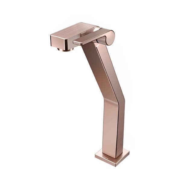 Torneira de Pia para Banheiro com Bica Alta Rose Gold Stillo Docol