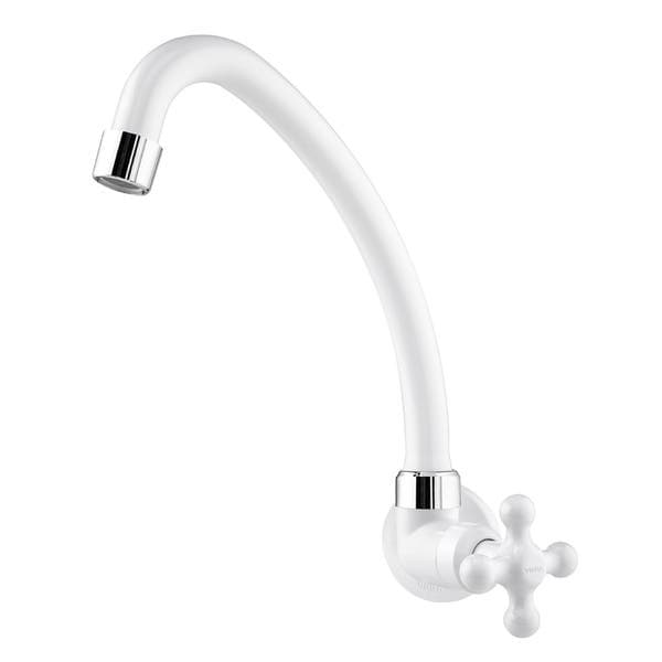 Torneira para Parede de Cozinha Bica Alta Branco Marujá Viqua