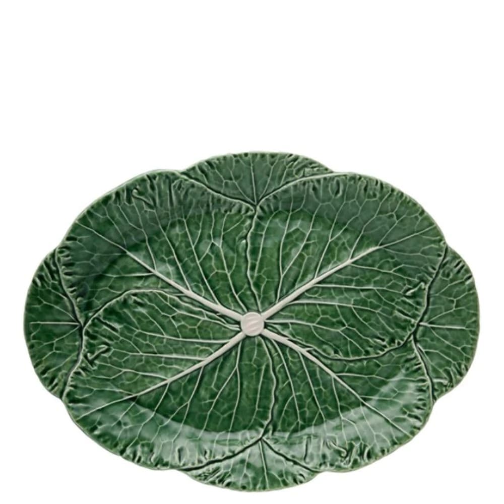 Travessa de Cerâmica Bordallo Pinheiro Couve 37x26cm