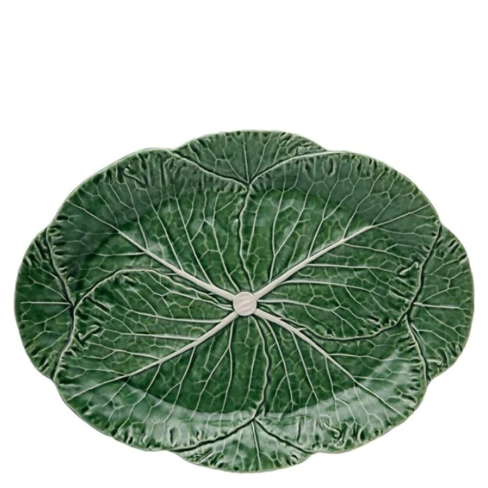Travessa de Cerâmica Bordallo Pinheiro Couve 43x32cm