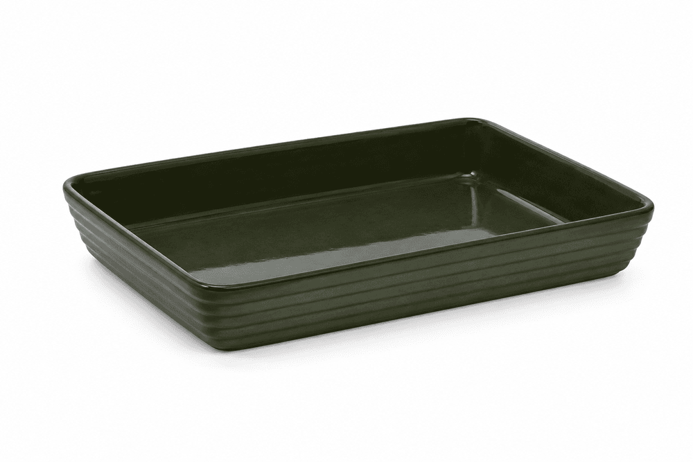 Travessa Jade 2l 21x31x5,3cm Verde Escuro - Full Fit