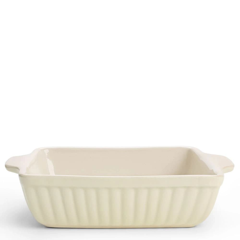 Travessa Refratária de Cerâmica Jomafe Creme 20x20x6CM