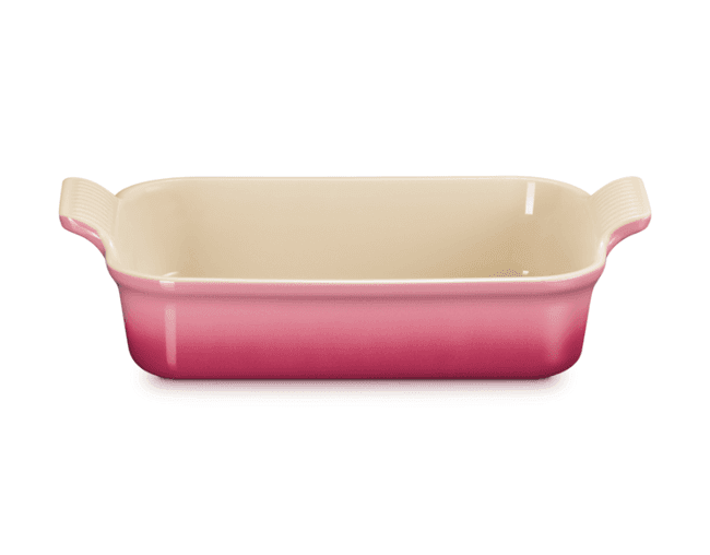 Travessa Retangular Heritage Le Creuset Rose Quartz 26 cm