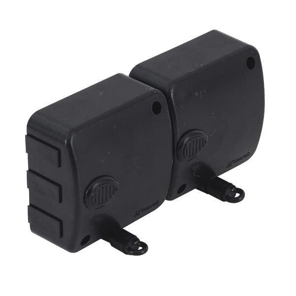 Varal de Parede Aço Preto 10x600x18,4cm 2 Módulo StendMax Maxeb