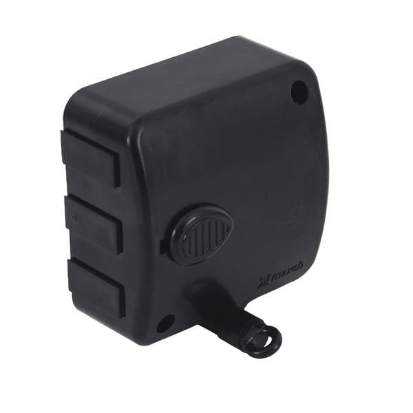 Varal de Parede Aço Preto 10x600x9,2cm 1 Módulo StendMax Maxeb