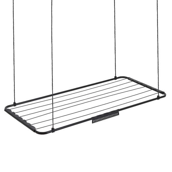 Varal de Teto Aço Preto 4x120x56cm Mônaco Secalux