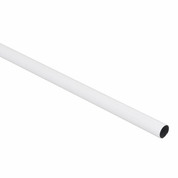 Varão Simples de Cortina 300cm 28mm Metal Branco Couselo