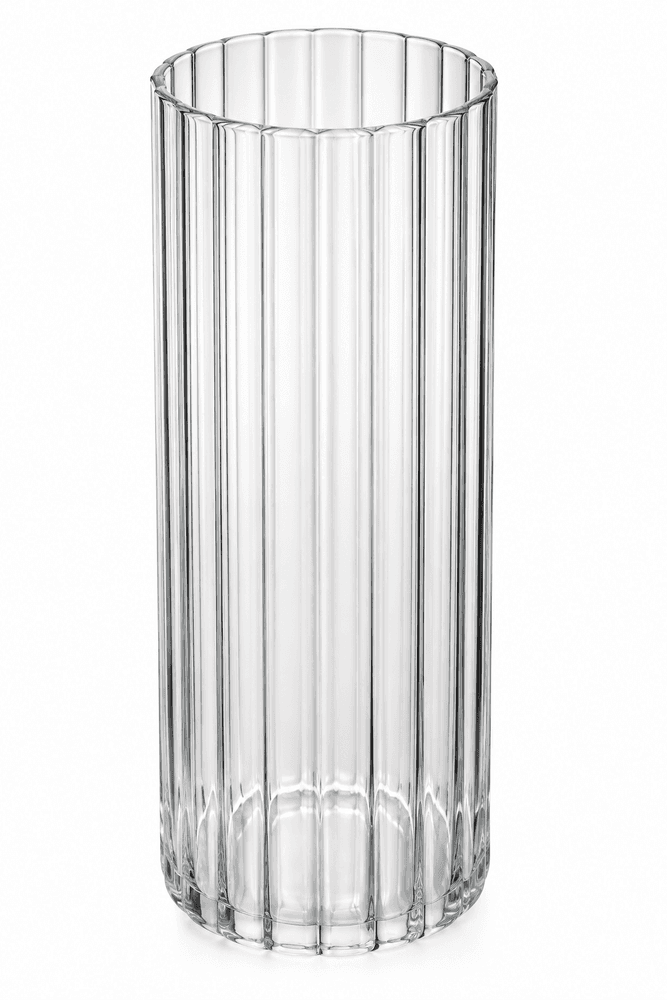 Vaso Canelado Vianne Vidro Borossilicato 25x10cm - Wolff